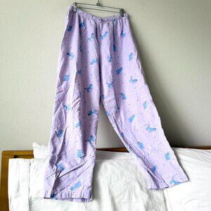 Vintage Eeyore Disney Winnie The Pooh Purple Pajama Pants Women's Large